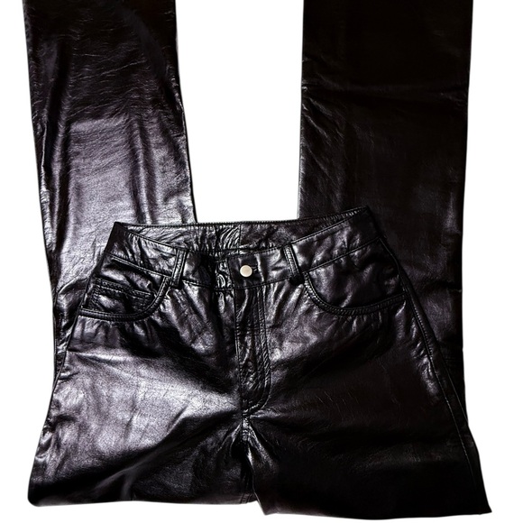 Express Genuine Leather Pants Size 1/2 - Picture 4 of 9